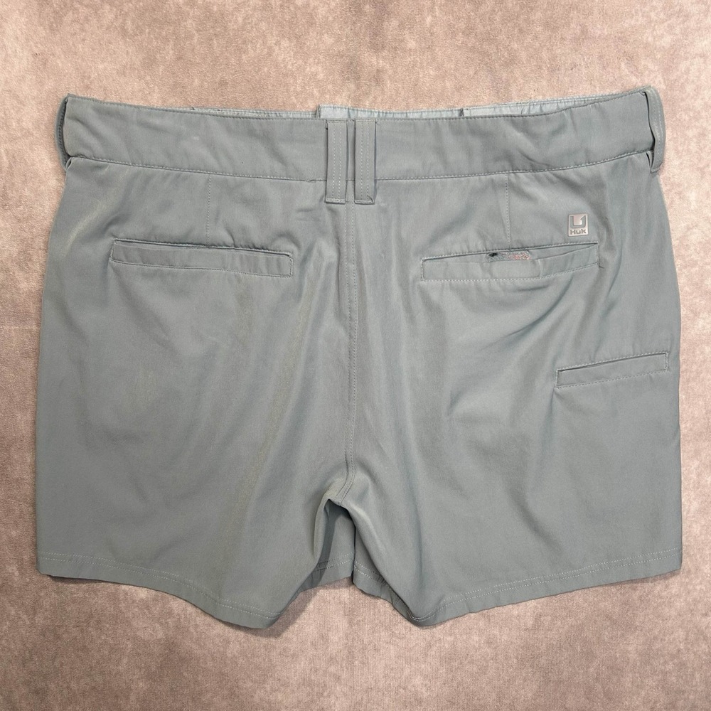 HUK Mens Blue Hybrid Shorts XL Size 39 Fishing Casual Activewear Boardshorts - Picture 2 of 5